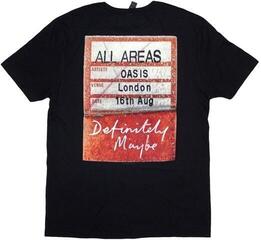 T-Shirt Oasis Definitely Maybe AAA Pass Back Print Unisex Short Sleeve T-Shirt/Black/Short - 1