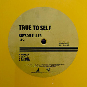 LP ploča Bryson Tiller - True To Self (Yellow Coloured) (2 LP) - 4