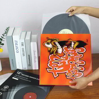 Veske/etui til LP-plater Muziker HDPE(matt plastic)Vinyl Record Inner Sleeves Pack 50 - 10