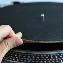 Slipmat Muziker Genuine Leather & Cork LP Slip Mat Slipmat - 5