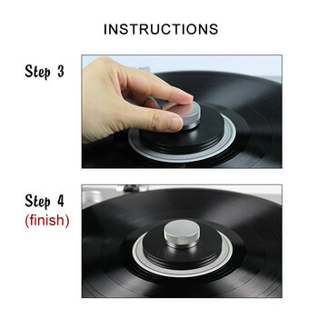 Stabilizator Muziker Vinyl Record Damper Clamp Silver Stabilizator - 8