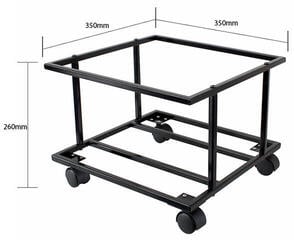 Tafelstandaard voor LP's Muziker 10'' 12'' Vinyl Record Metal Assembly Display Holder with wheel Tafelstandaard voor LP's Black - 7