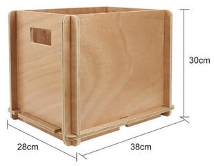 Doboz LP lemezekhez Muziker Self-Assembly Plywood Doboz LP lemezekhez Natural - 4