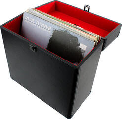 Hoes/koffer voor LP's Muziker 12'' Vinyl Record Leather Koffer voor lp-platen Black - 6