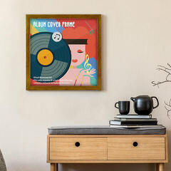 Wandständer für Schallplatten
 Muziker 12inch Vinyl record albums Wandständer für Schallplatten Gold - 4