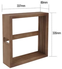 Muurstandaard voor LP's Muziker Vinyl Record Storage Muurstandaard voor LP's Brown - 2