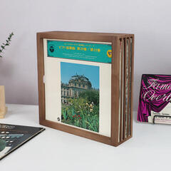 Muurstandaard voor LP's Muziker Vinyl Record Storage Muurstandaard voor LP's Brown - 4