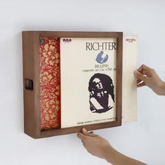 Muurstandaard voor LP's Muziker Vinyl Record Storage Muurstandaard voor LP's Brown - 5