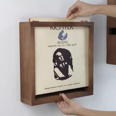 Muurstandaard voor LP's Muziker Vinyl Record Storage Muurstandaard voor LP's Brown - 6
