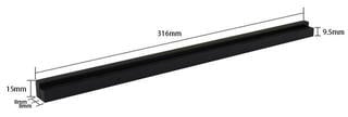 Muurstandaard voor LP's Muziker Acrylic Vinyl record albums storage rack Muurstandaard voor LP's Black - 3