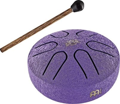 Tongue Drum Meinl Pocket Steel 3" A Major 440hz Lotus Flower/Purple Tongue Drum - 3