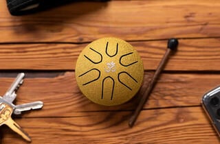 Tongue Drum Meinl Pocket Steel 3" A Major 440hz Om/Gold Tongue Drum - 4