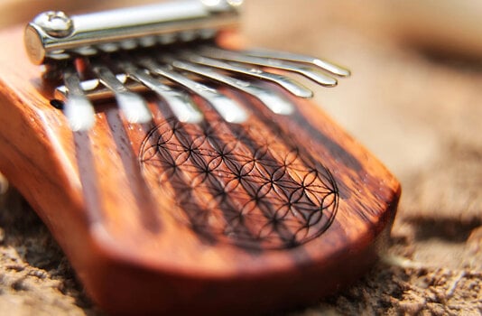 Kalimba Meinl "Flower of Life" Mini Red Zebrawood Kalimba - 6