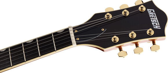 Semi-Acoustic Guitar Gretsch Electromatic Flame Okoume Broadkaster DC Bigsby RW Roundup Orange Semi-Acoustic Guitar - 5