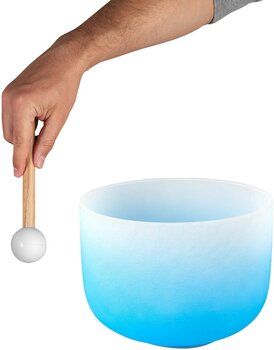 Perkusja dla terapii muzycznej Sela Crystal Chakra Kryształowa misa śpiewająca 10" Blue - 4