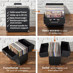 Koffer für LP-Platten Legend Vinyl Double Flap LP Case Hülle für LP-Schallplatten Black - 7