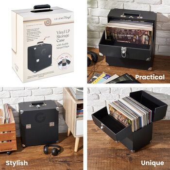 Obal/kufr na LP desky Legend Vinyl LV18 Kufr na LP desky Black - 5