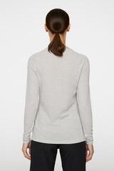 Polosärk J.Lindeberg Bella Wool LS T-shirt Light Grey Melange - 3