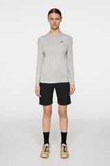 Polosärk J.Lindeberg Bella Wool LS T-shirt Light Grey Melange - 4