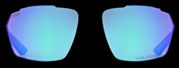 Okulary sportowe UVEX Sportstyle 233 Polarised Black Matt/Polavison Mirror Green Okulary sportowe - 2