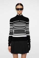 Pulóver J.Lindeberg Cheryl Knitted Zip Black - 1