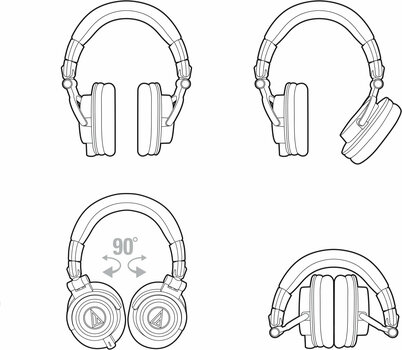 Studio Headphones Audio-Technica ATH-M50XBB - 5