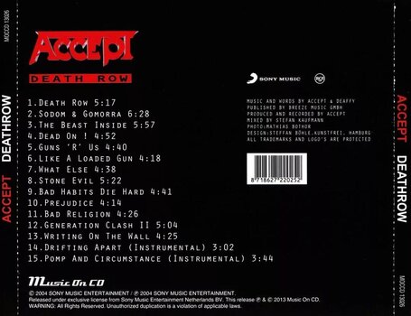 Musik-CD Accept - Death Row (CD) - 3