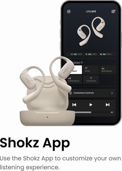 Bezdrôtové slúchadlá za uši Shokz OpenFit Beige Bezdrôtové slúchadlá za uši - 2