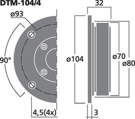 Tweeter Monacor DTM-104-4 Tweeter - 2
