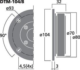 Tweeter Monacor DTM-104-8 Tweeter - 2