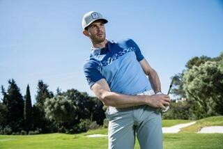 Polo-Shirt Callaway Oxford Block Mens Galaxy Blue - 5