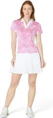 Polo majica Callaway Stencil Floral Womens Cheeky Pink - 3