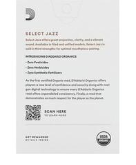 Alto Saxophone Reed D'Addario-Woodwinds Organic Select Jazz Unfiled 3S Alto Saxophone Reed - 3