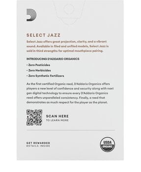 Stroik do saksafonu altowego D'Addario-Woodwinds Organic Select Jazz Unfiled 3S Stroik do saksafonu altowego - 4