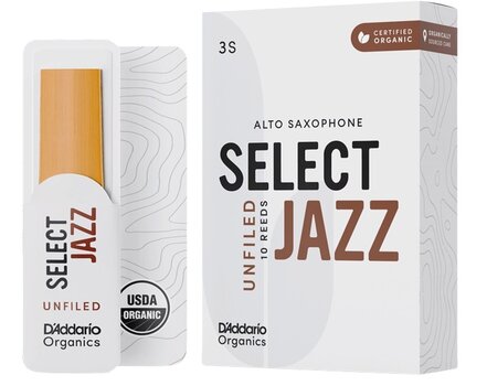 Stroik do saksafonu altowego D'Addario-Woodwinds Organic Select Jazz Unfiled 3S Stroik do saksafonu altowego - 2