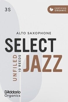 Stroik do saksafonu altowego D'Addario-Woodwinds Organic Select Jazz Unfiled 3S Stroik do saksafonu altowego - 3