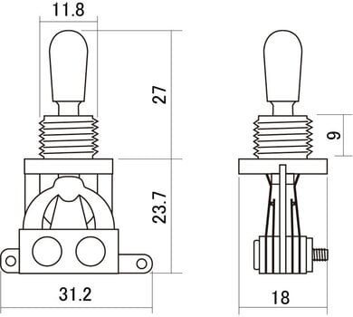 Pickup selector Hosco YM-T20 Chrome Pickup selector - 2