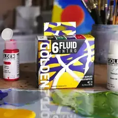 Acrylic Paint Golden Artist Colors Fluid Intro Set of Acrylic Paints 6 x 30 ml - 5