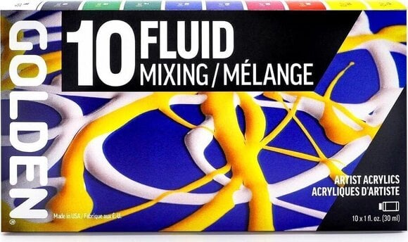 Culoare acrilică Golden Artist Colors Fluid Mixing Set de vopsele acrilice 10 x 30 ml - 4