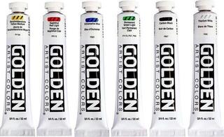 Acrylic Paint Golden Artist Colors Heavy Body Intro Set of Acrylic Paints 6 x 22 ml - 1