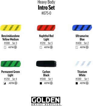 Akrilna boja Golden Artist Colors Heavy Body Intro Set akrilnih boja 6 x 22 ml - 3