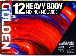 Peinture acrylique Golden Artist Colors Heavy Body Mixing Ensemble de peintures acryliques 12 x 22 ml - 3