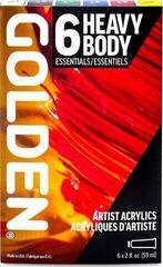Acrylic Paint Golden Artist Colors Heavy Body Essentials Set of Acrylic Paints 6 x 59 ml - 3