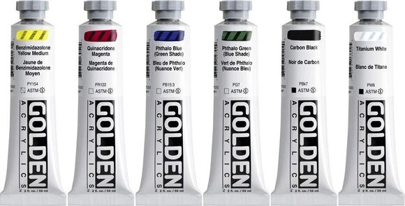 Акрилова фарба Golden Artist Colors Heavy Body Essentials Набір акрилових фарб 6 x 59 ml - 2