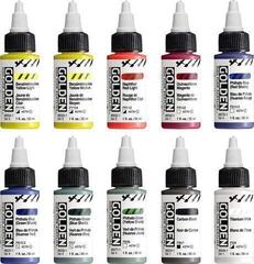 Acrylic Paint Golden Artist Colors High Flow Mixing Set of Acrylic Paints 10 x 30 ml - 1