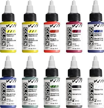 Акрилова фарба Golden Artist Colors High Flow Mixing Набір акрилових фарб 10 x 30 ml - 2