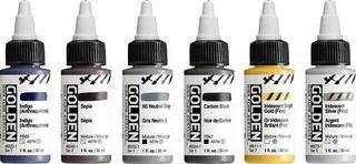 Peinture acrylique Golden Artist Colors High Flow Drawing & Lettering Ensemble de peintures acryliques 6 x 30 ml - 1