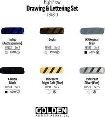 Peinture acrylique Golden Artist Colors High Flow Drawing & Lettering Ensemble de peintures acryliques 6 x 30 ml - 2