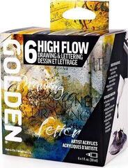 Peinture acrylique Golden Artist Colors High Flow Drawing & Lettering Ensemble de peintures acryliques 6 x 30 ml - 4