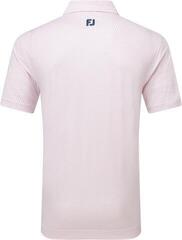 Polo košile Footjoy Wiggle Print Lisle Mens White/Skyway/Pink Lemonade - 1